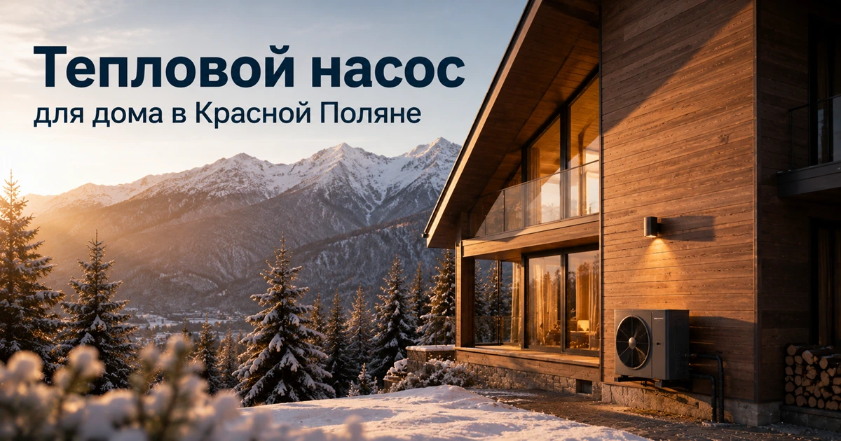 Тепловой насос для загородного дома в Красной Поляне: подбор под горный климат