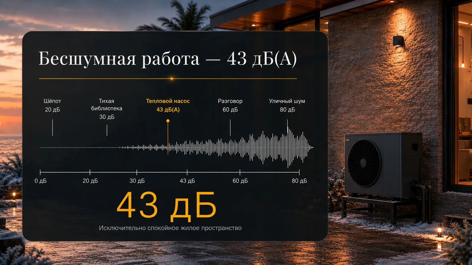 Sunglow 38 дБ — уровень шума тише библиотеки