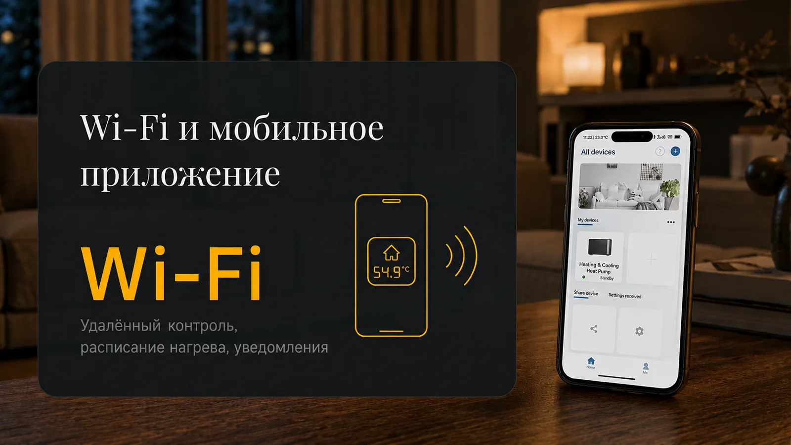 Управление Sunglow через Wi-Fi, приложение и цветной дисплей